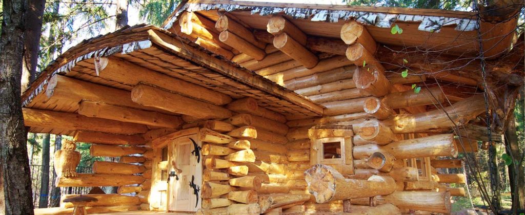 зима в деревянном доме